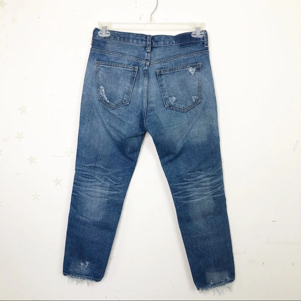 ACNE Studio raw hem distressed skinny jeans